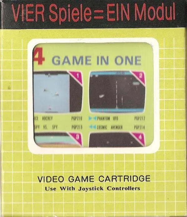 4 Game in One: Ice Hockey / Phantom UFO / Spy Vs. Spy / Cosmic Avenger