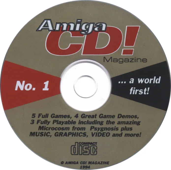 Amiga CD! Issue No. 1 Cover Disc
