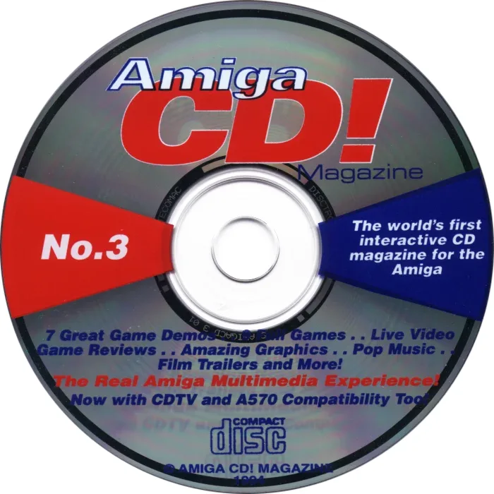 Amiga CD! Issue No. 3 Cover Disc