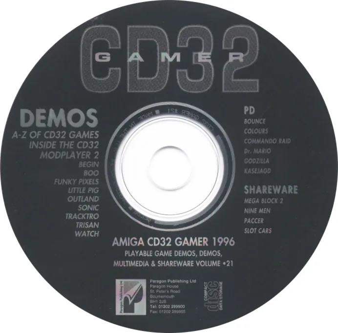 Amiga CD32 Gamer Cover Disc 21