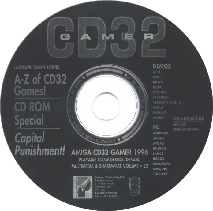 Amiga CD32 Gamer Cover Disc 22
