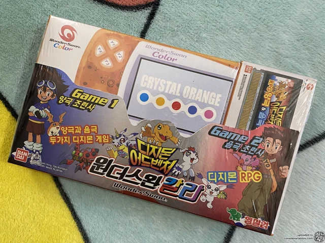 Bandai WonderSwan Color Crystal Orange Digimon Bundle (KOR)
