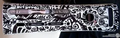 Microsoft Xbox 360 Black Tribal on White 1 Faceplate