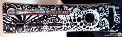 Microsoft Xbox 360 Black Tribal on White 2 Faceplate