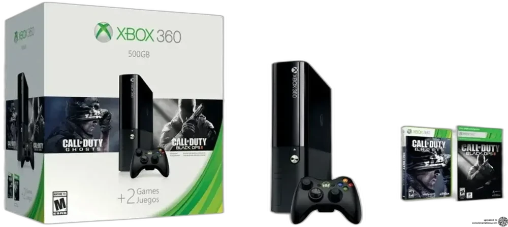 Microsoft Xbox 360 E 500GB CoD BO2 + Ghosts Bundle