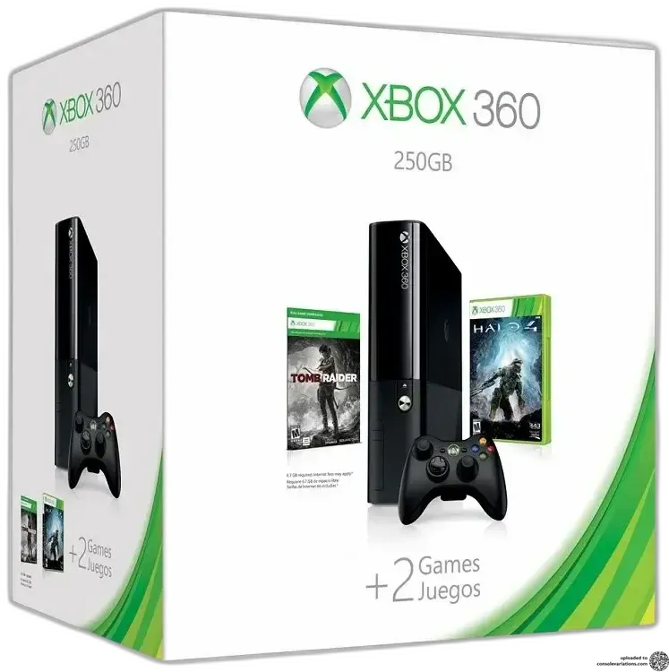 Microsoft Xbox 360 E Tomb Raider + Halo 4 Bundle