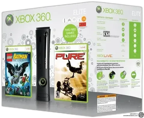 Microsoft Xbox 360 Elite Lego Batman + Pure Bundle