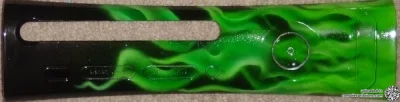 Microsoft Xbox 360 Green Flames - Design 1 Faceplate