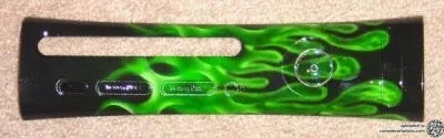 Microsoft Xbox 360 Green Flames - Grim Reaper Faceplate