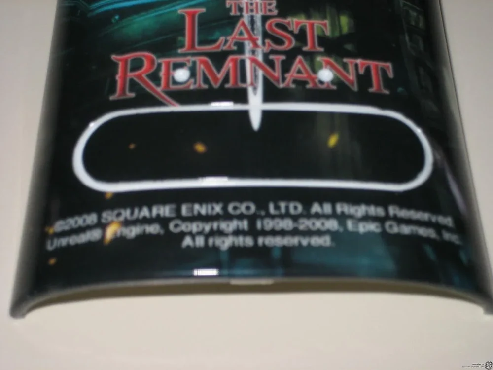 Microsoft Xbox 360 Last Remnant Promo plate Faceplate