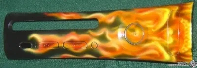 Microsoft Xbox 360 Orange Flames and Flaming Skull - Design 1 Faceplate