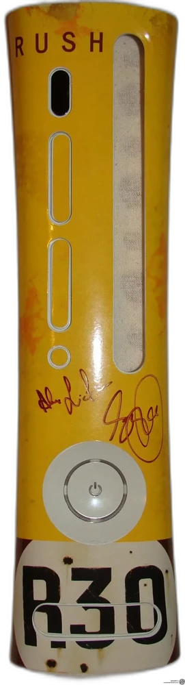 Microsoft Xbox 360 Rock Band Rush Signed Faceplate