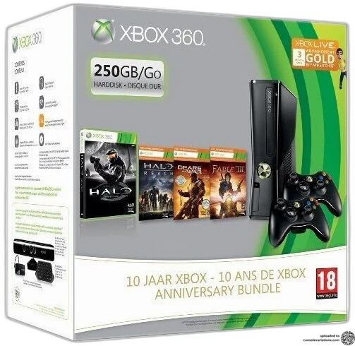 Microsoft Xbox 360 Slim 10 Year Anniversary Bundle