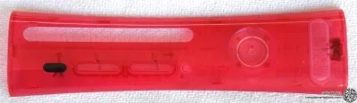 Microsoft Xbox 360 XCM Ruby Red Clear Faceplate