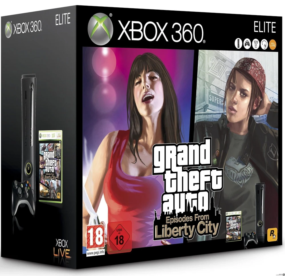 Microsoft Xbox 360 Elite Grand Theft Auto Episodes of Liberty City Bundle