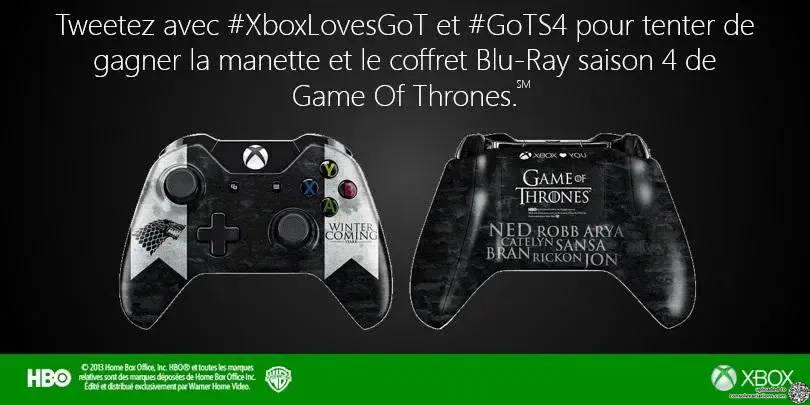 Microsoft Xbox One Games of Thrones Stark Winter is Coming Controller