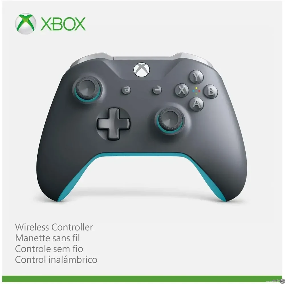 Microsoft Xbox One S Grey and Blue Controller (AM)