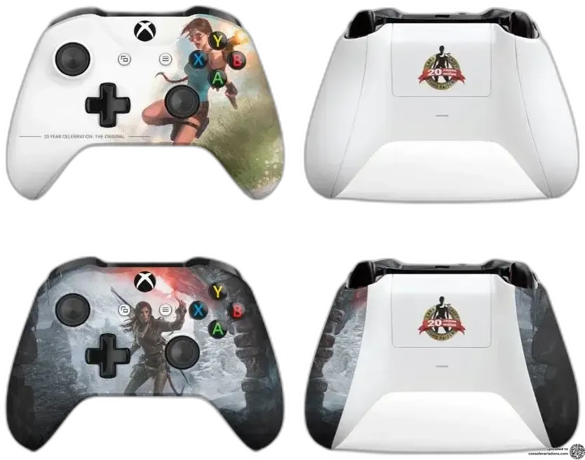 Microsoft Xbox One S Tomb Raider 20th Anniversary Controllers