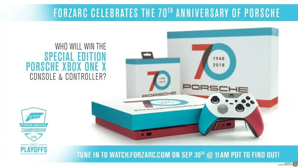 Microsoft Xbox One X 70 years of Porsche