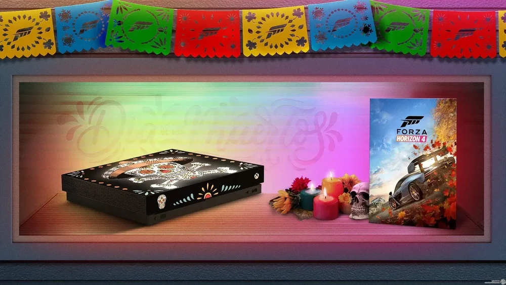Microsoft Xbox One X Dia de los Muertos Calaka