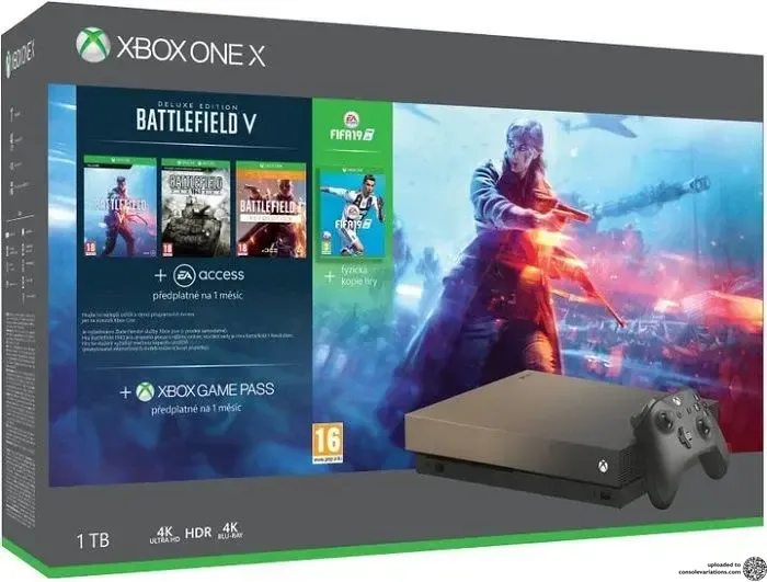 Microsoft Xbox One X Gold Rush Battlefield V + Fifa 19 Bundle