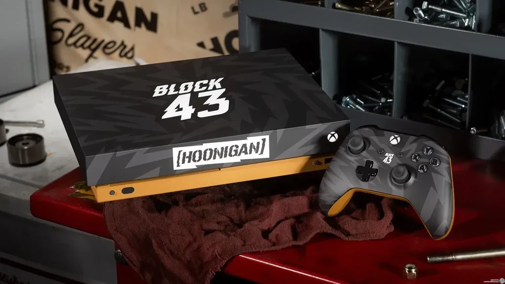 Microsoft Xbox One X Hoonigan Block 43 Black and Orange