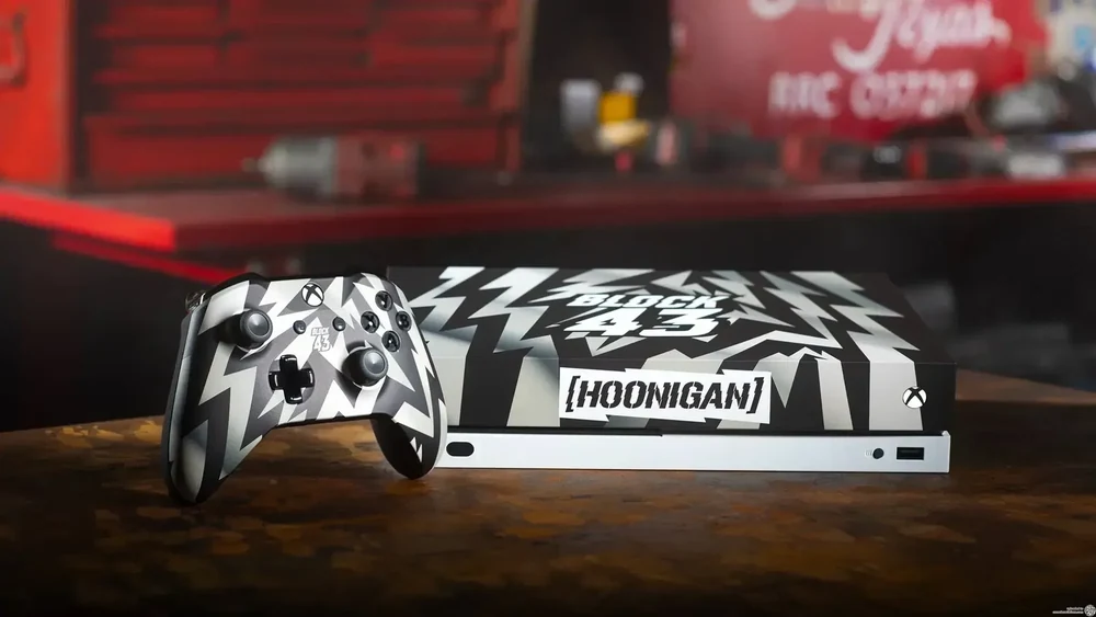 Microsoft Xbox One X Hoonigan Block 43 Black and White