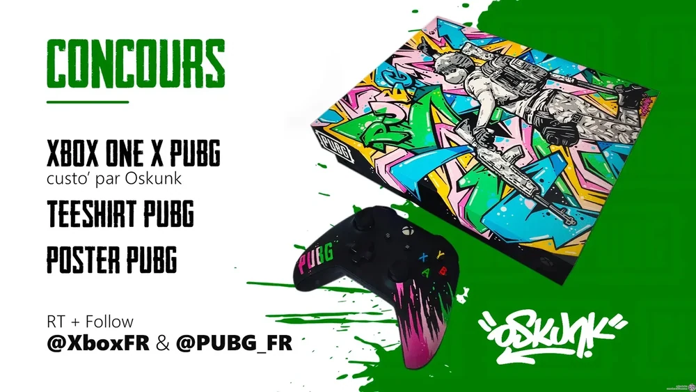 Microsoft Xbox One X PUBG Graffiti