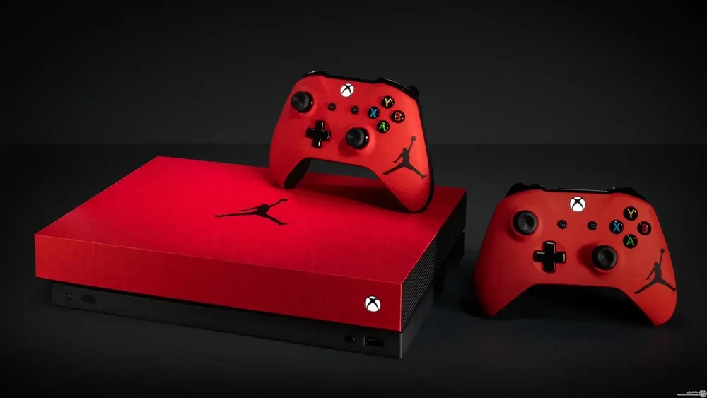 Microsoft Xbox One X Red Jordan