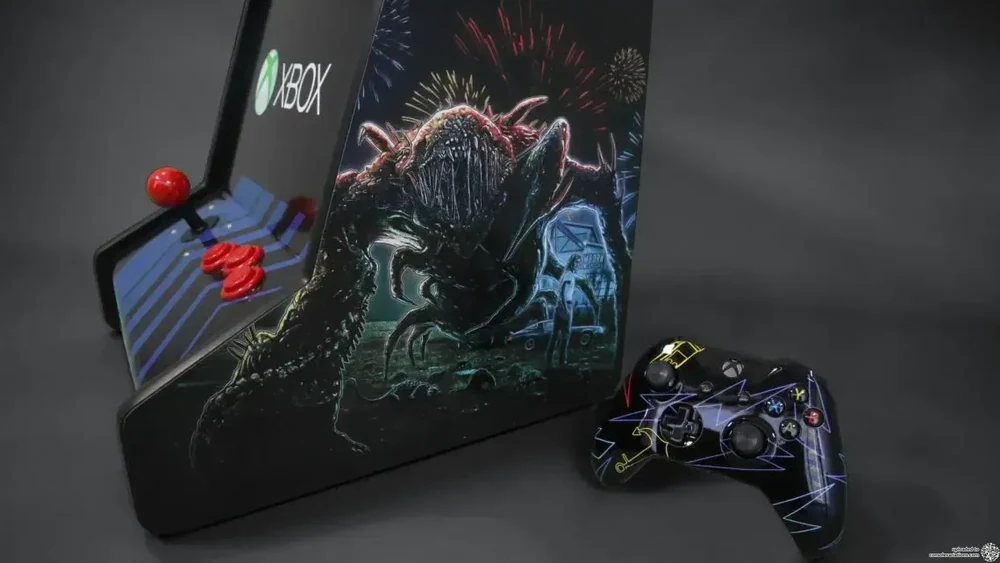 Microsoft Xbox One X Stranger Things Arcade Cabinet