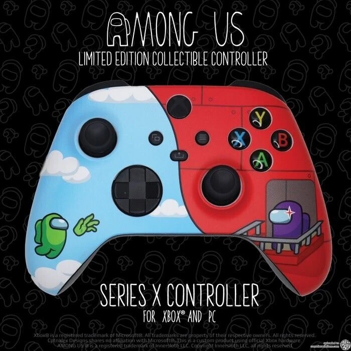 CptnAlex Designs Xbox Series X Among Us Controller