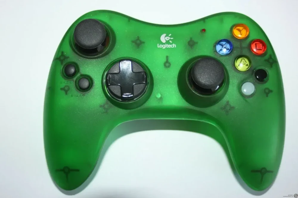 Logitech Xbox Clear Green Attack Controller