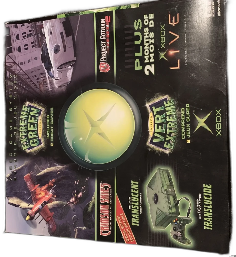 Microsoft Xbox Crimson Skies + Project Gotham 2 Extreme Green Bundle