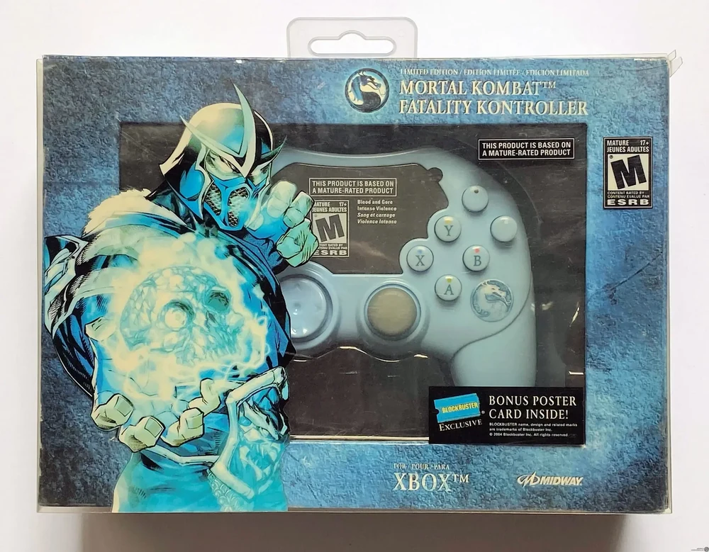 Midway Xbox Mortal Kombat Sub Zero Fatality Kontroller
