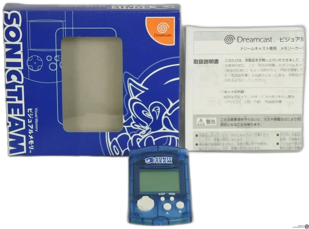 Sega Dreamcast Clear Blue Sonic Team VMU