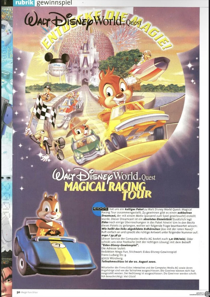 Sega Dreamcast Disney Magical Racing Tour Top-Airbrush