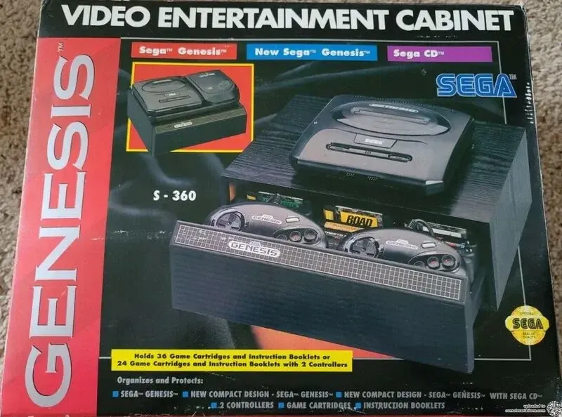Sega Genesis Actions Video Entertainment Cabinet