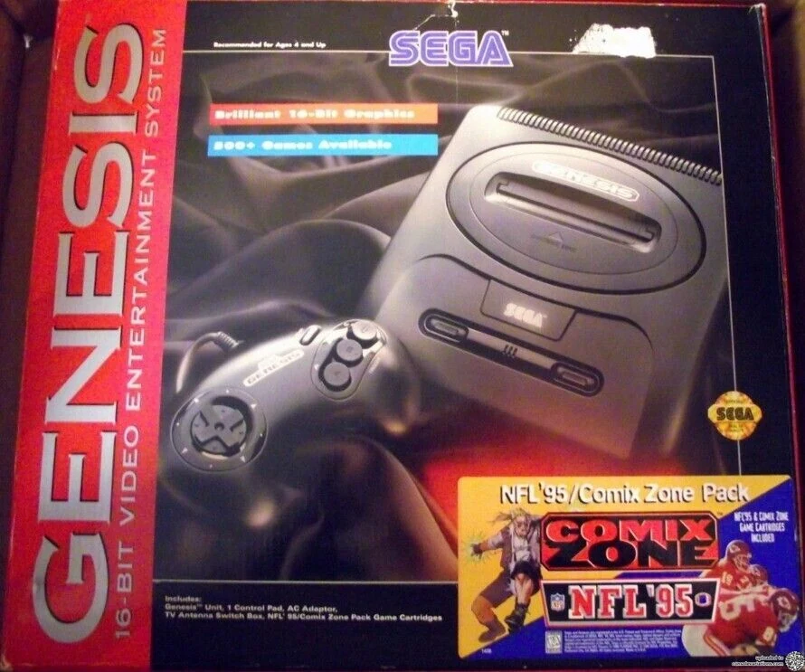 Sega Genesis Comix Zone NFL 95 Bundle