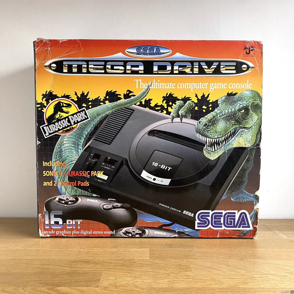 Sega Genesis Mega Drive Sonic + Jurassic Park Bundle