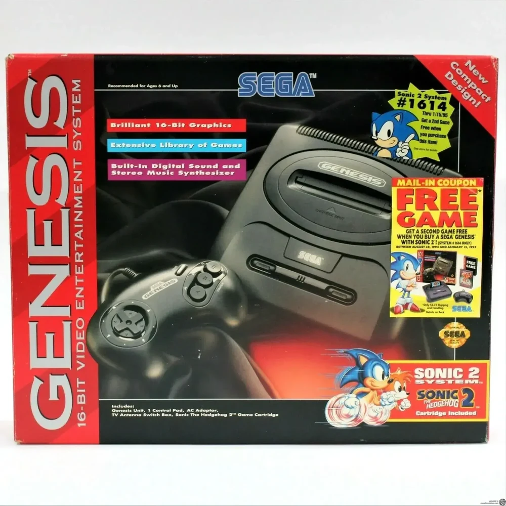 Sega Genesis Model 2 Sonic 2 System Coupon Bundle