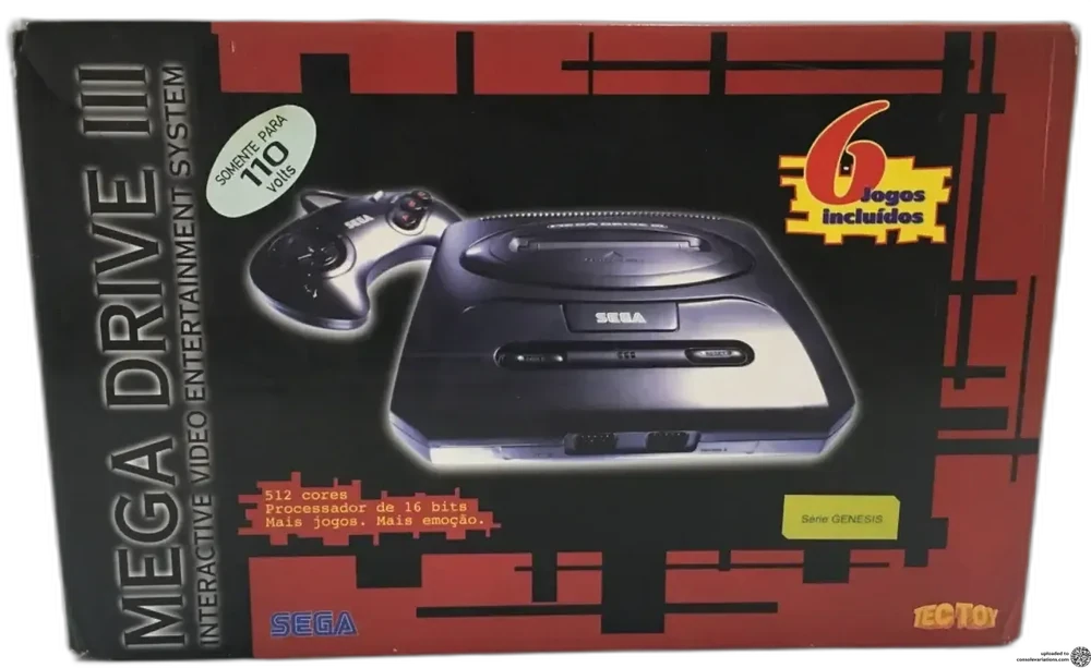 Tec Toy Mega Drive III 6 Games Included Genesis Series Bundle