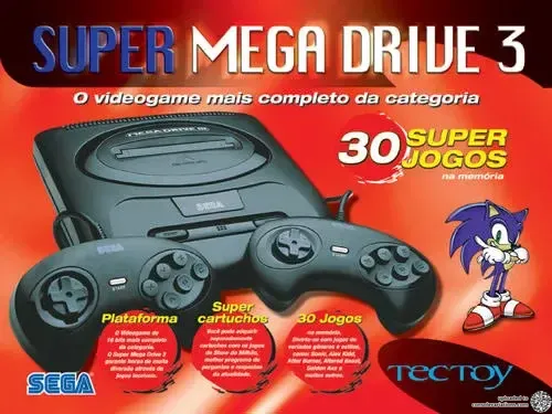 Tec Toy Super Mega Drive 3 30 Super Games Bundle
