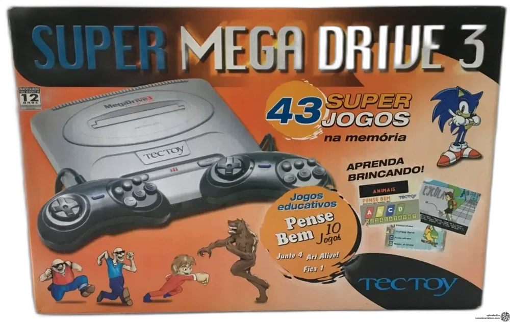 Tec Toy Super Mega Drive 3 43 Super Games Bundle