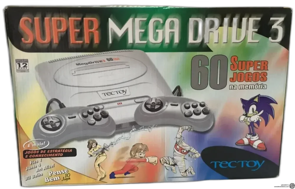 Tec Toy Super Mega Drive 3 60 Super Games Bundle