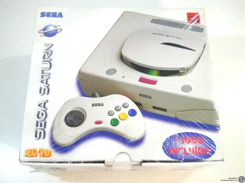 Tectoy White Sega Saturn 1 Game Bundle