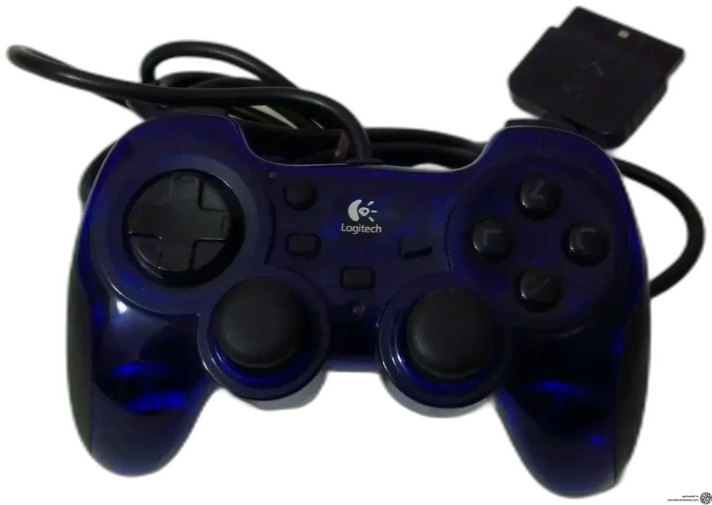 Logitech PlayStation 2 Clear Blue Mini Controller