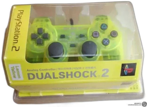 Sony PlayStation 2 Clear Lemon Yellow Controller
