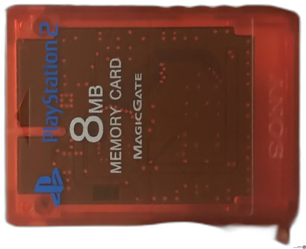 Sony PlayStation 2 Clear / Red Memory Card (NA)