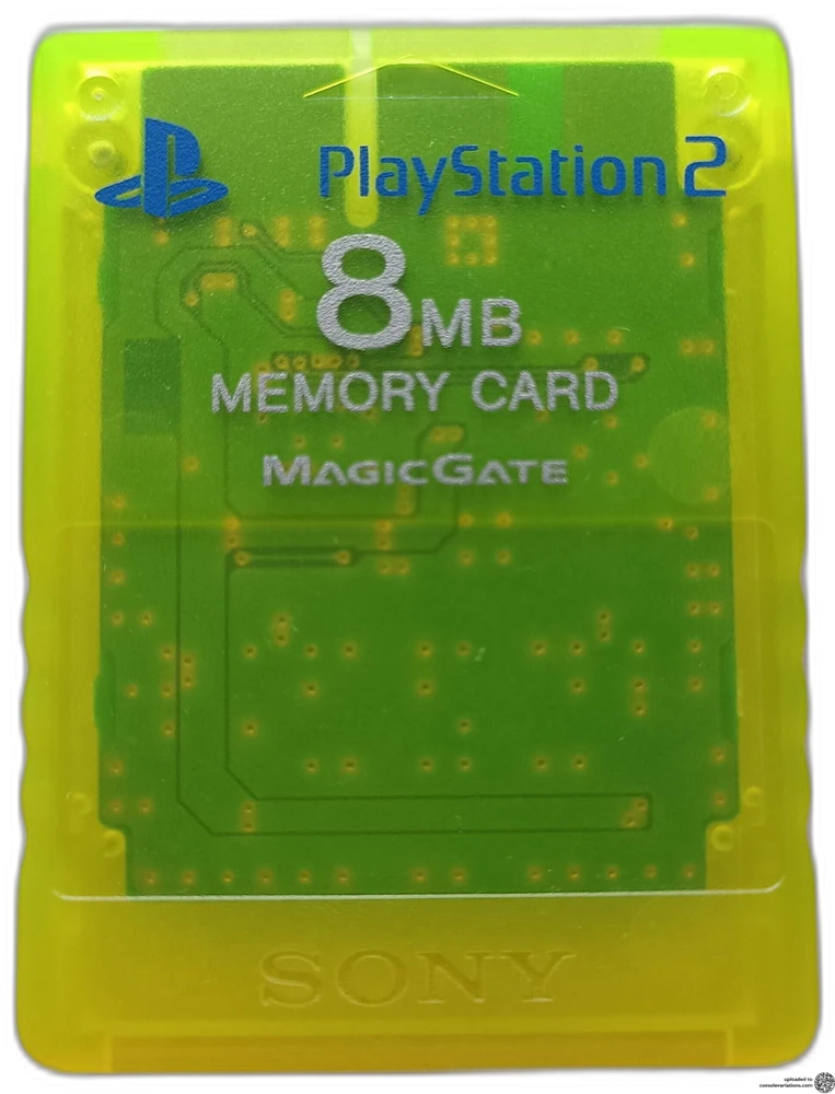 Sony PlayStation 2 Lime Green Memory Card