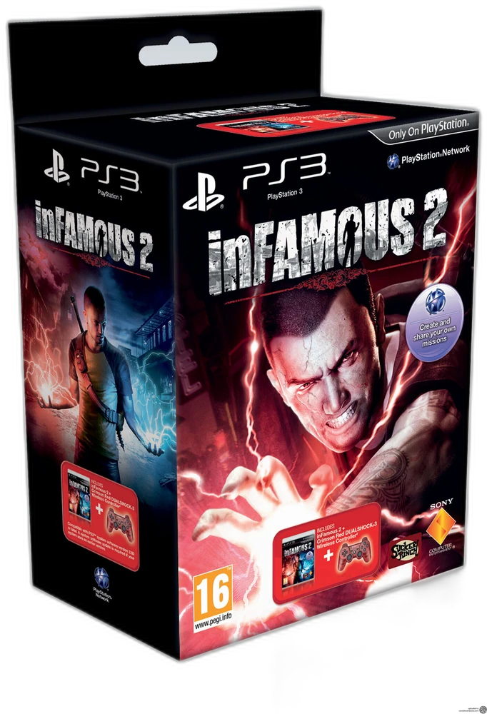 Sony PlayStation 3 inFAMOUS 2 Dualshock 3 Crimson Red Bundle